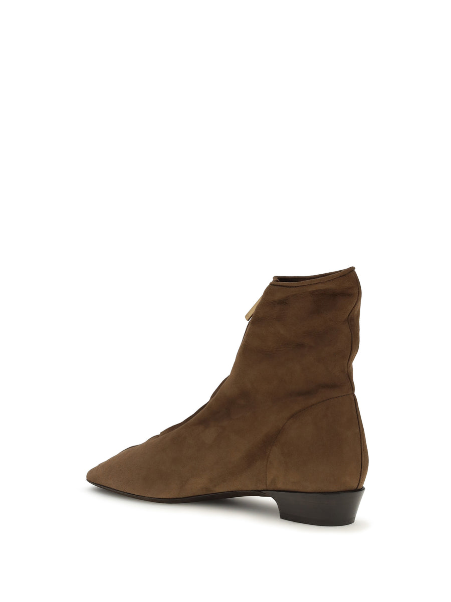 Ankle Boots Easy Does It Dark Brown Suede Upper Calf Leather Bos Taurus