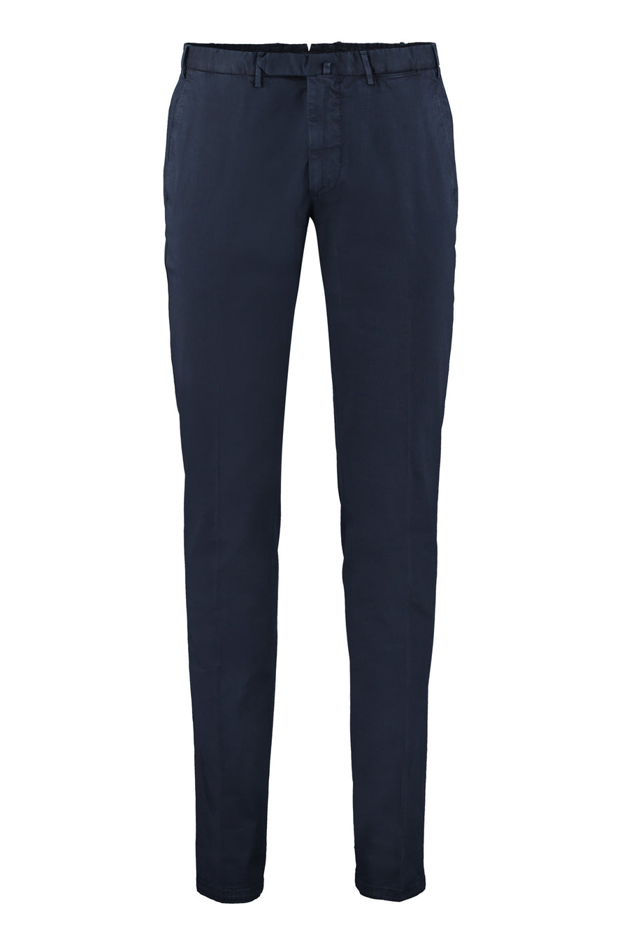 Cotton Chino Trousers Blue Elastane Chinos