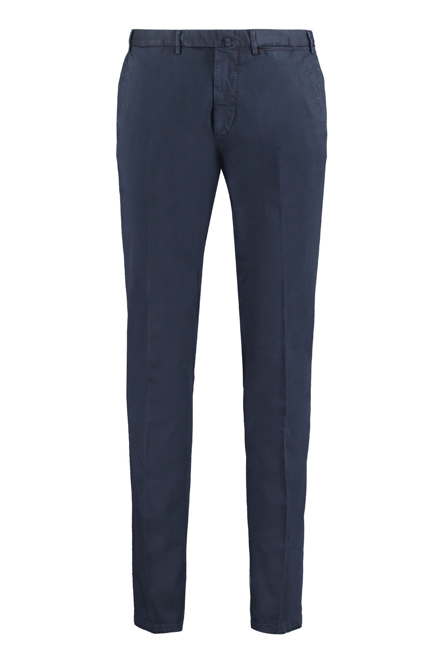 Chino Trousers Stretch Cotton Blue Chinos