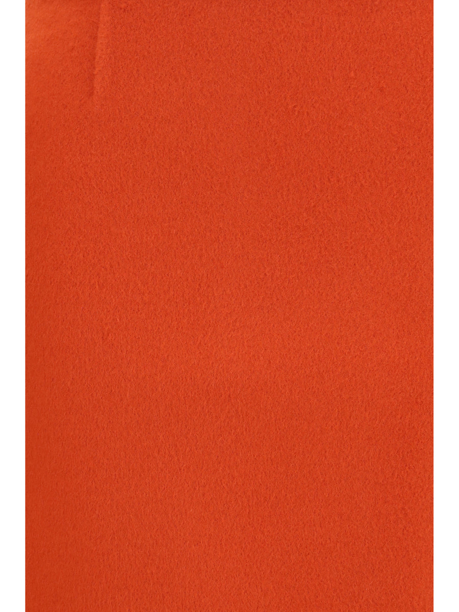 Mini Skirt Wool Orange Merino