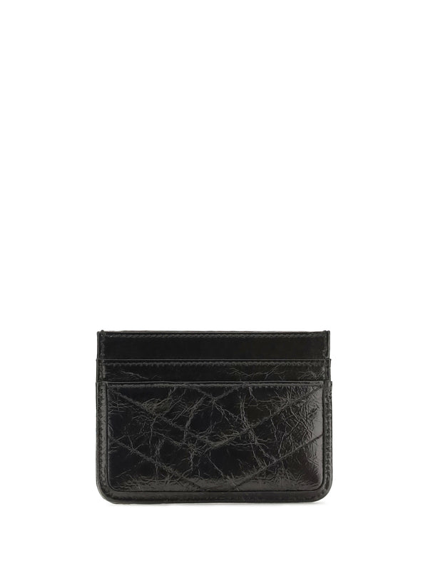 Card Holder Niki Vintage Black Calfskin Calf Leather Shoulder Bags