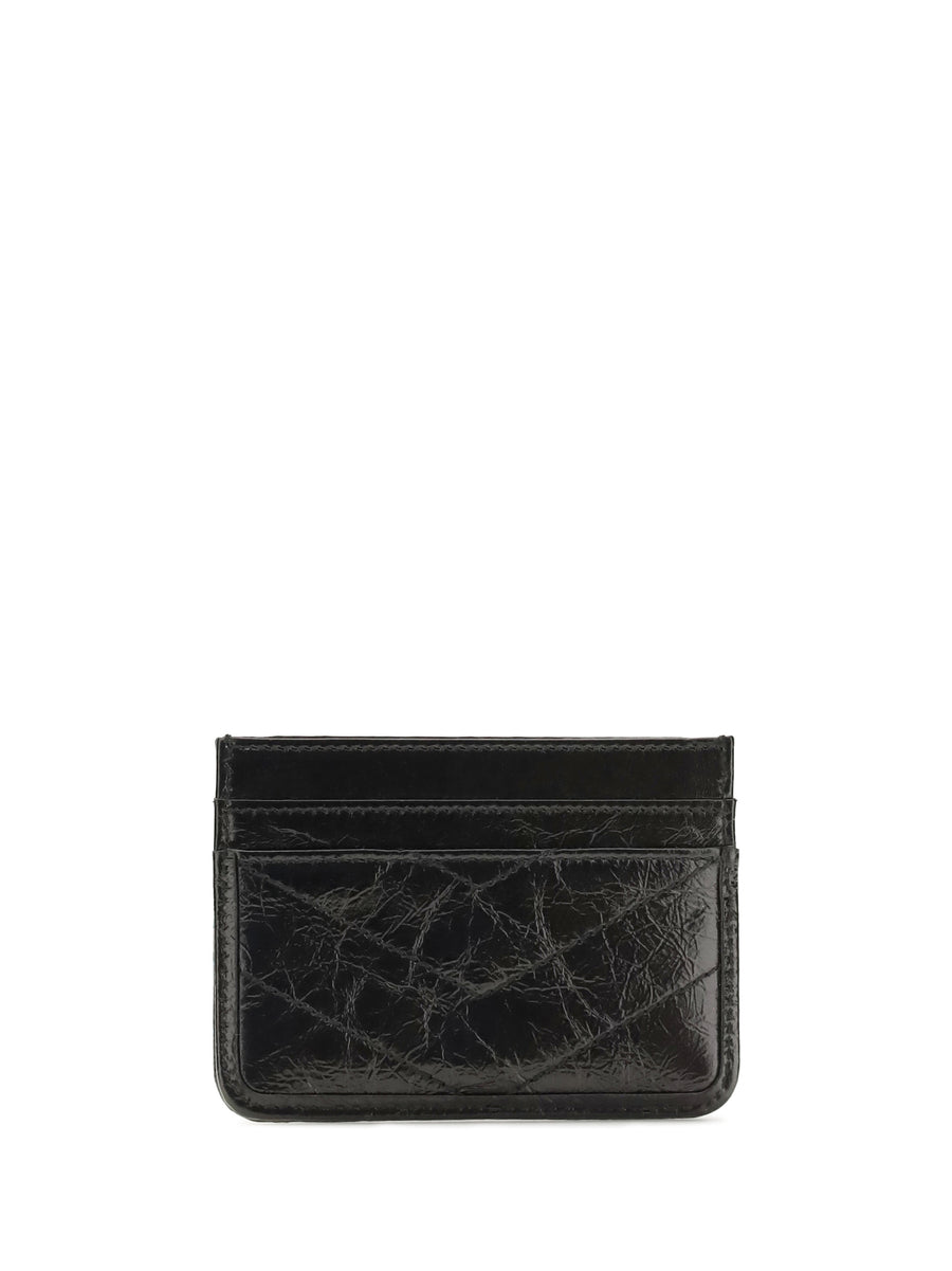Card Holder Niki Vintage Black Calfskin Calf Leather Shoulder Bags