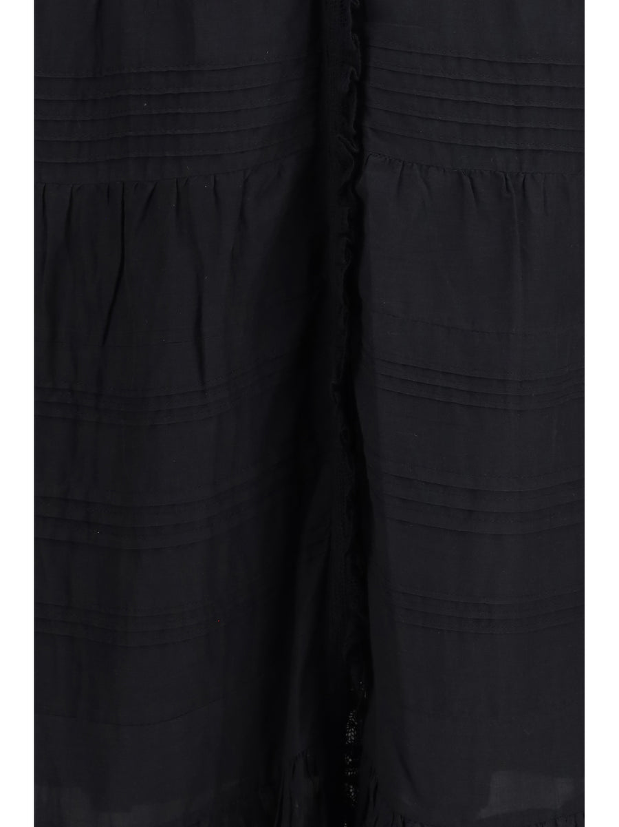 Shirt Dress Daniva Black Cotton