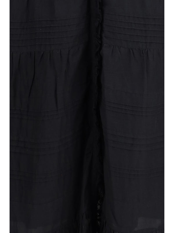 Shirt Dress Daniva Black Cotton