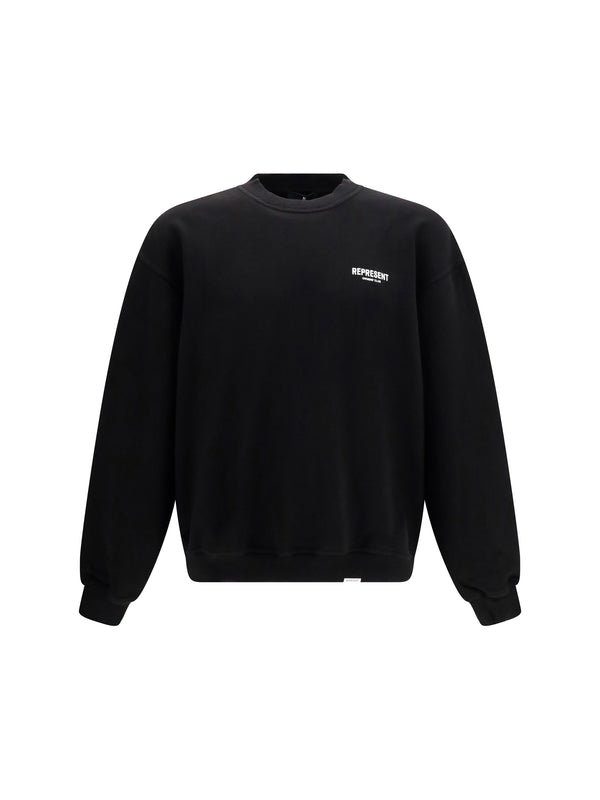 Represent 100% Cotton sweatshirt in black