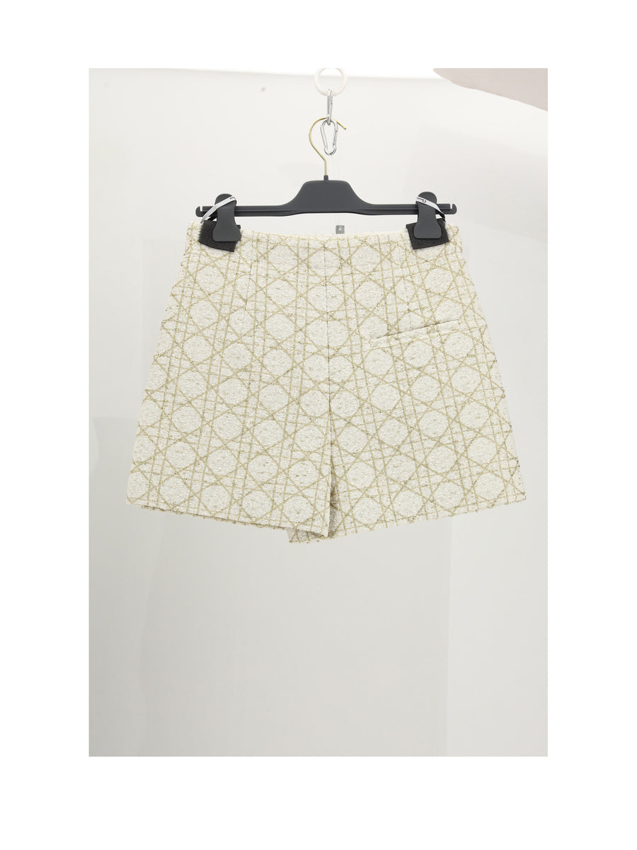 Shorts Db-Tweed White Polyamide