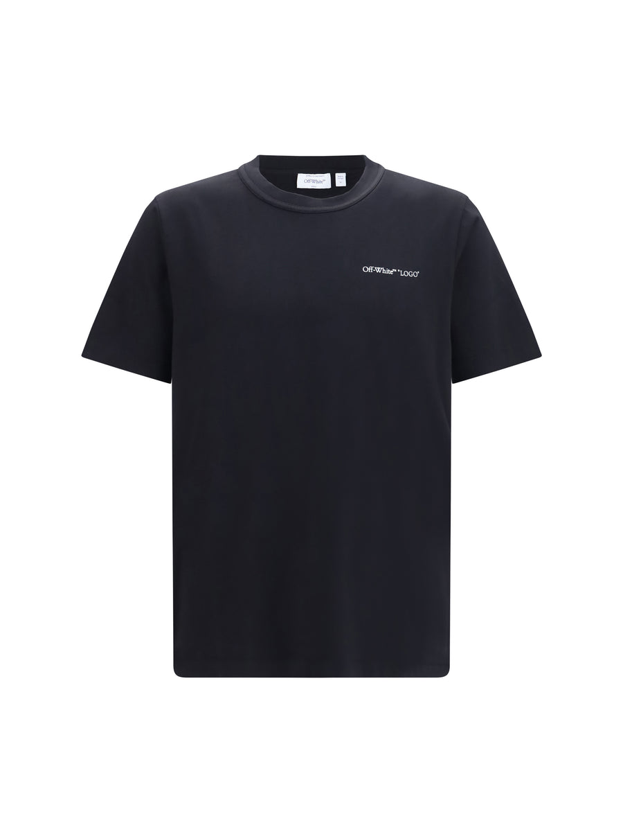 T-Shirt Logo Quote Black Cotton T-shirts