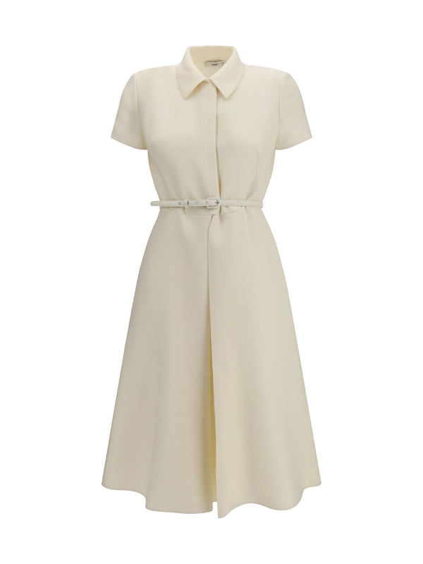 Wool And Silk Dress Avorio Ovis Aries