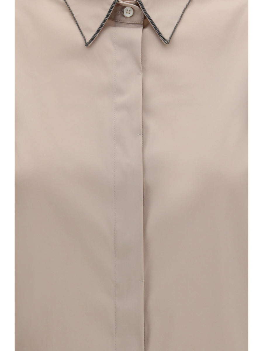 Sleeveless Shirt Pale Oak Cotton