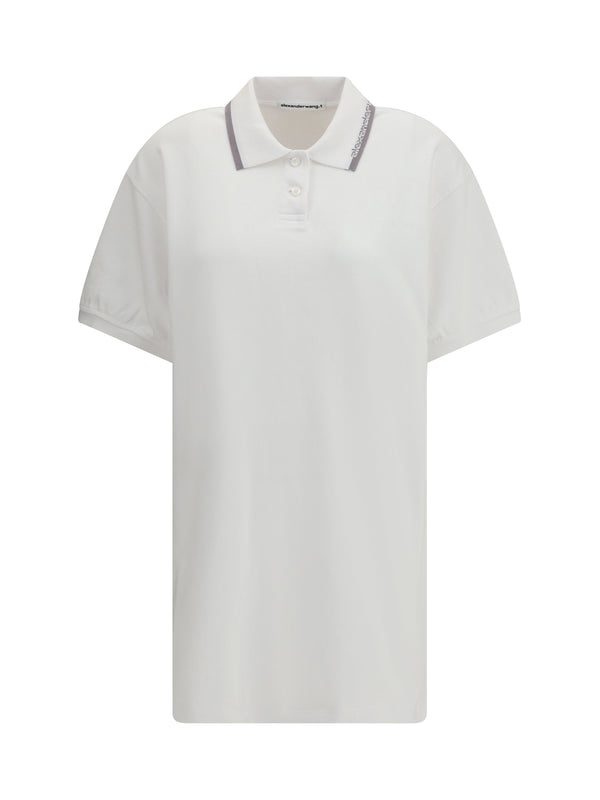 Alexander Wang 100% Cotton polo dress in white