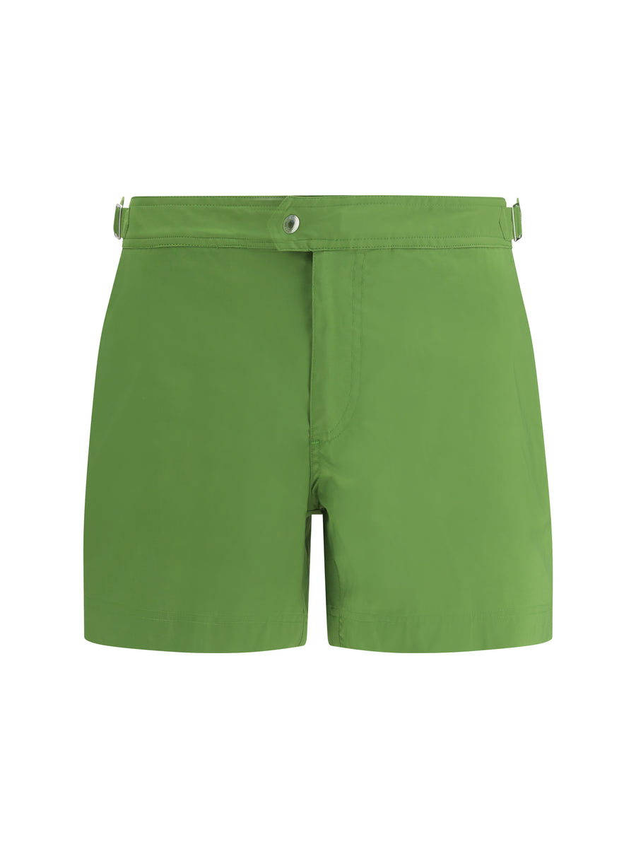 Tom Ford 100% Polyester swim shorts in green