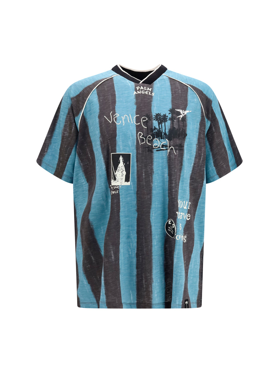 T-Shirt Soccer Cali Black-Blue Black/blue Cotton T-shirts