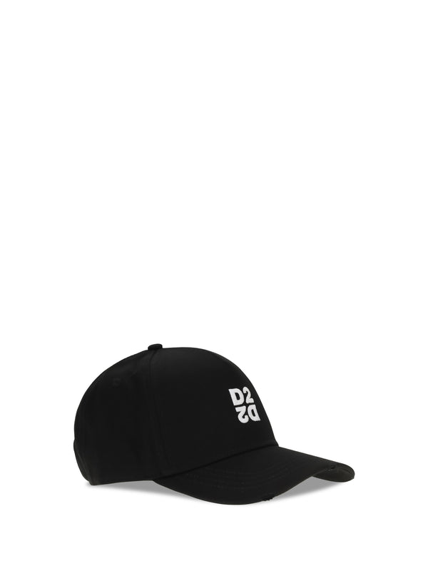 Baseball Cap Logo Black Cotton Hat