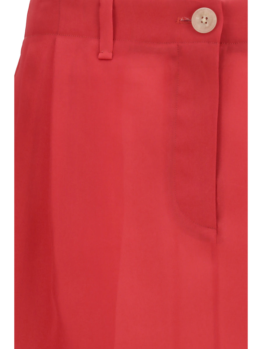 Midi Skirt Lucian Raspberry Silk
