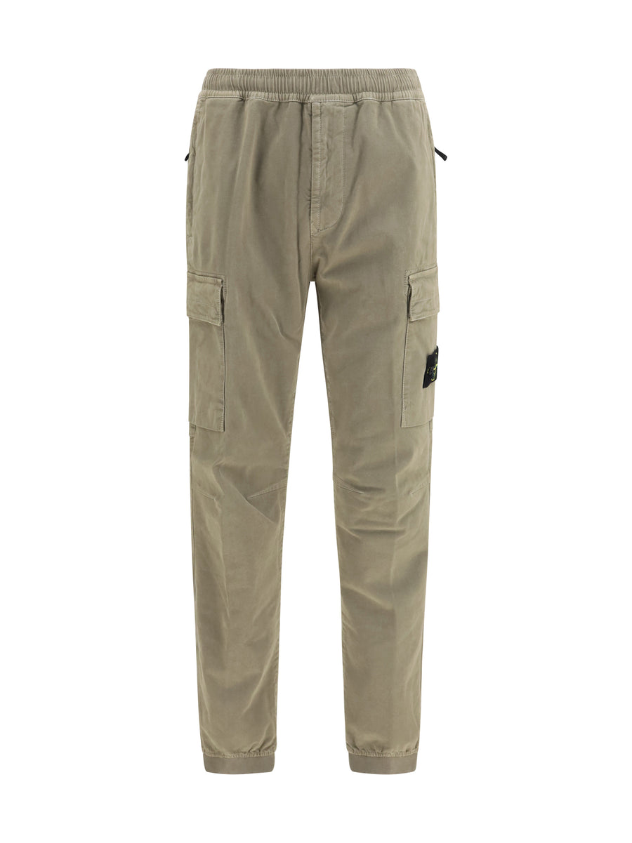 Cargo Pants Military Green Cotton Trousers