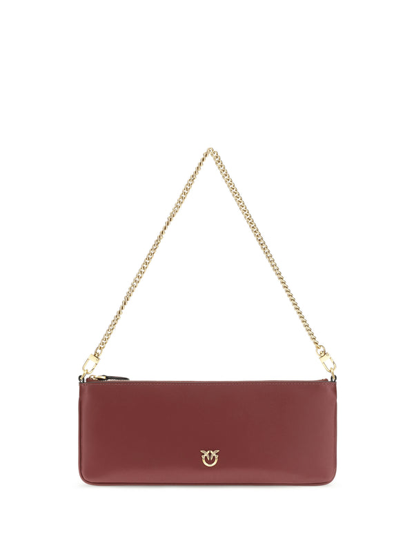 Pinko 92% calf leather; 8% polyurethane shoulder bag in red