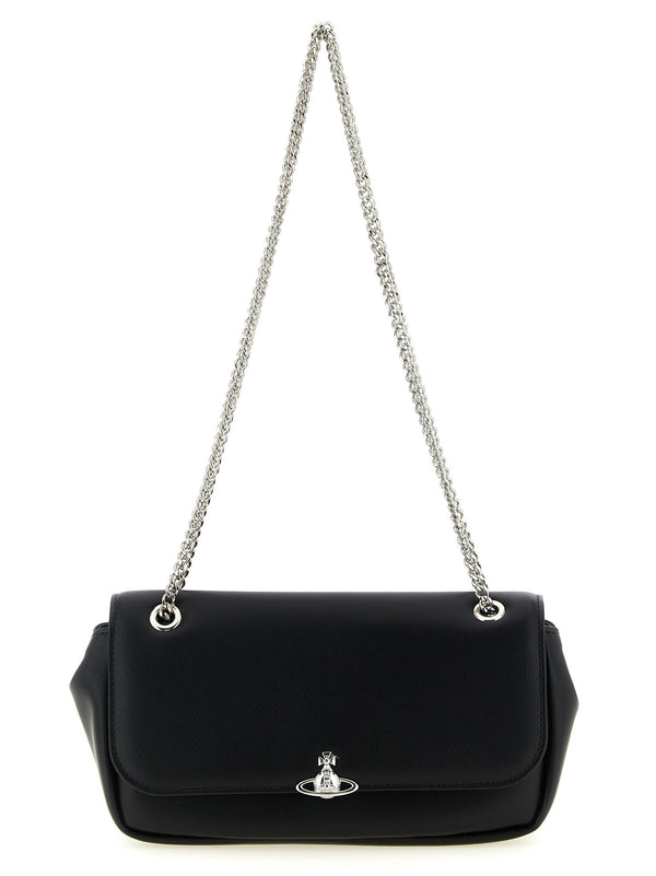 Vivienne Westwood Orb-Embellished Chain Shoulder Bag — Black