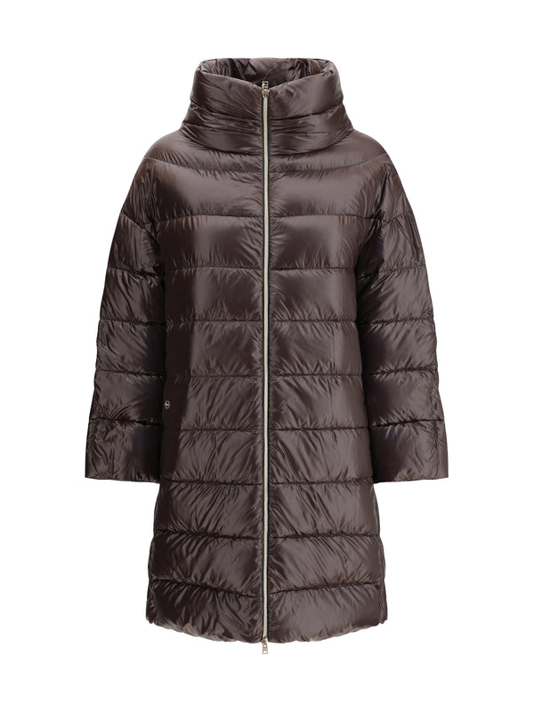 Herno 100% Polyester down jacket in brown