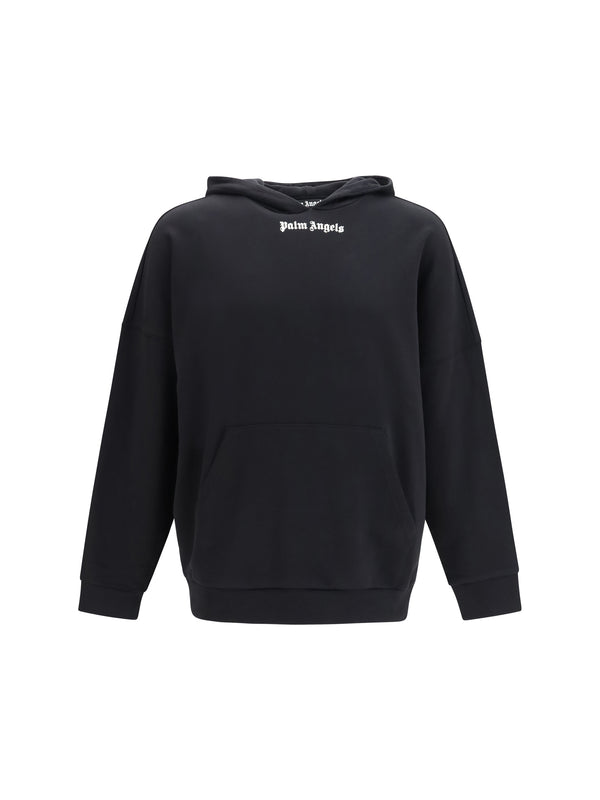 Classic Logo Over Hoodie Black-off White Cotton Sweatshirts