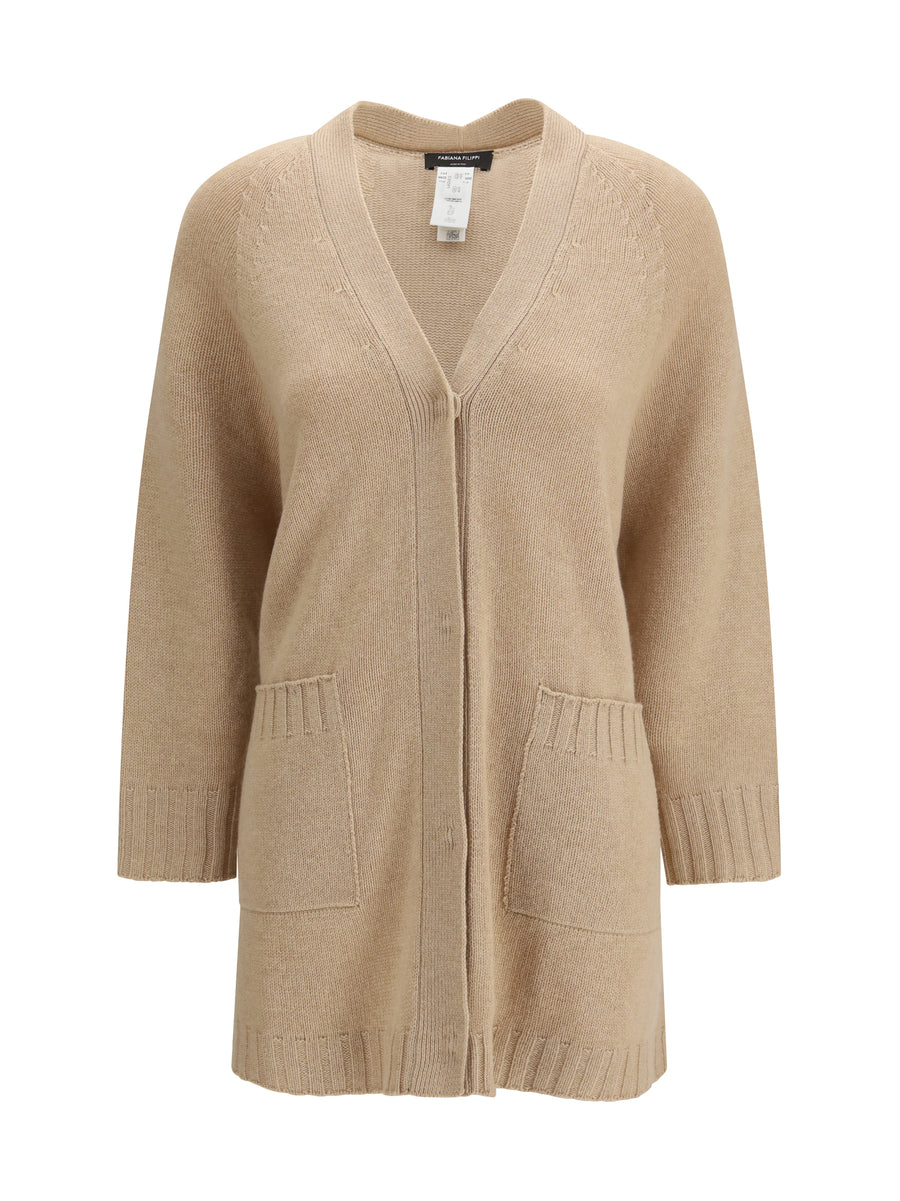 Fabiana Filippi 75% Wool cardigan in beige