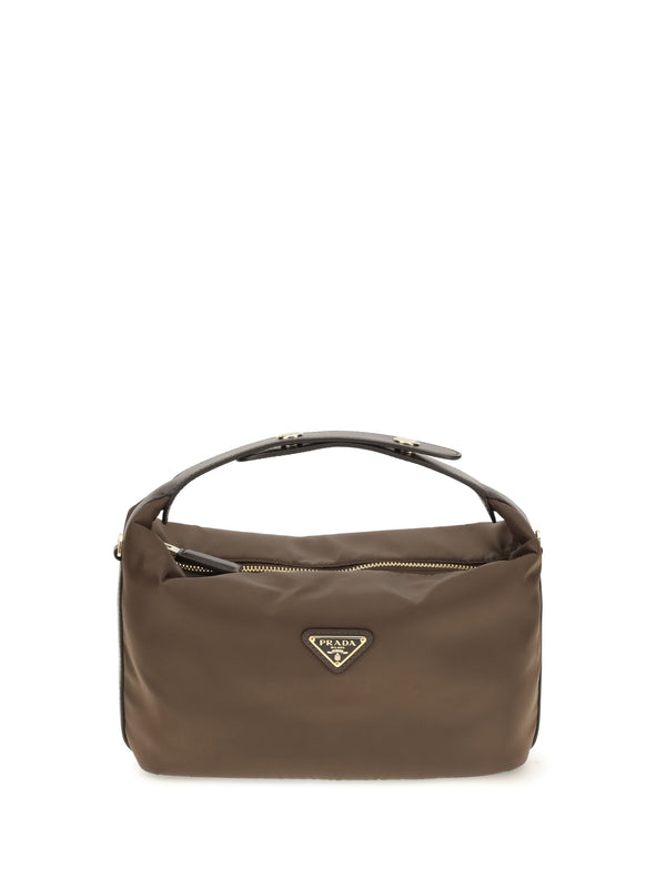 Prada 100% recycled polyamide shoulder bag in brown