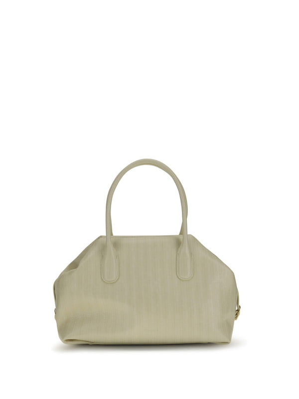 Themoirè 100% Polyurethane shoulder bag in beige