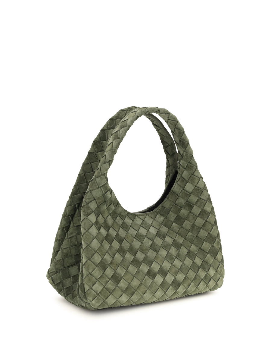 Shoulder Bag Campana Green Tweed Tweed/brass Calf Leather