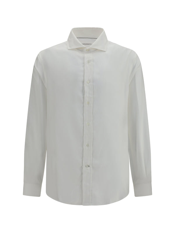 Brunello Cucinelli 61% cotton shirt in beige