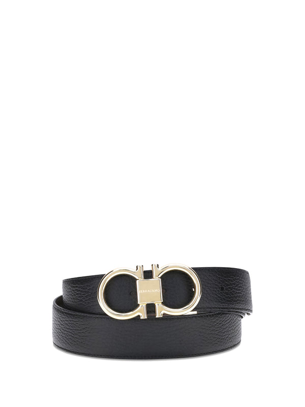 Ferragamo 100% Calf Leather Bos Taurus belt in black