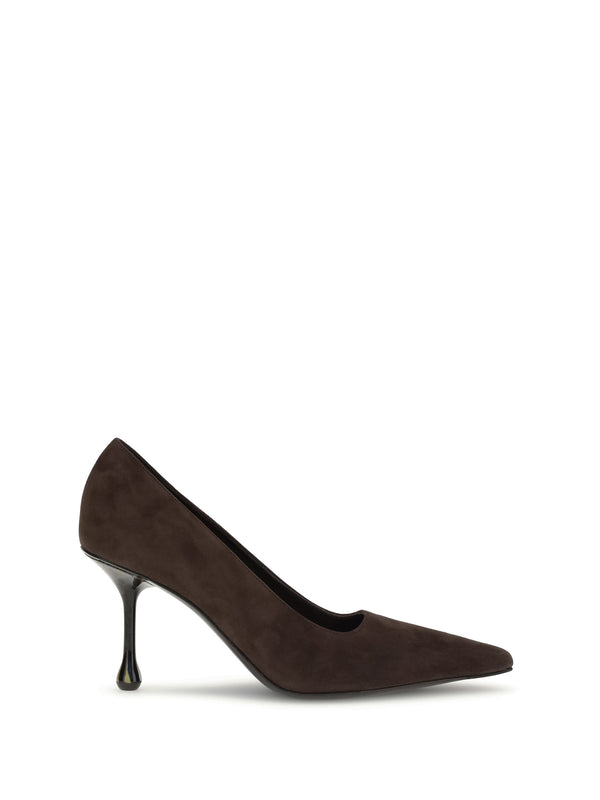 Jimmy Choo Upper: suede; Lining: leather; Sole: rubber and leather pump in brown