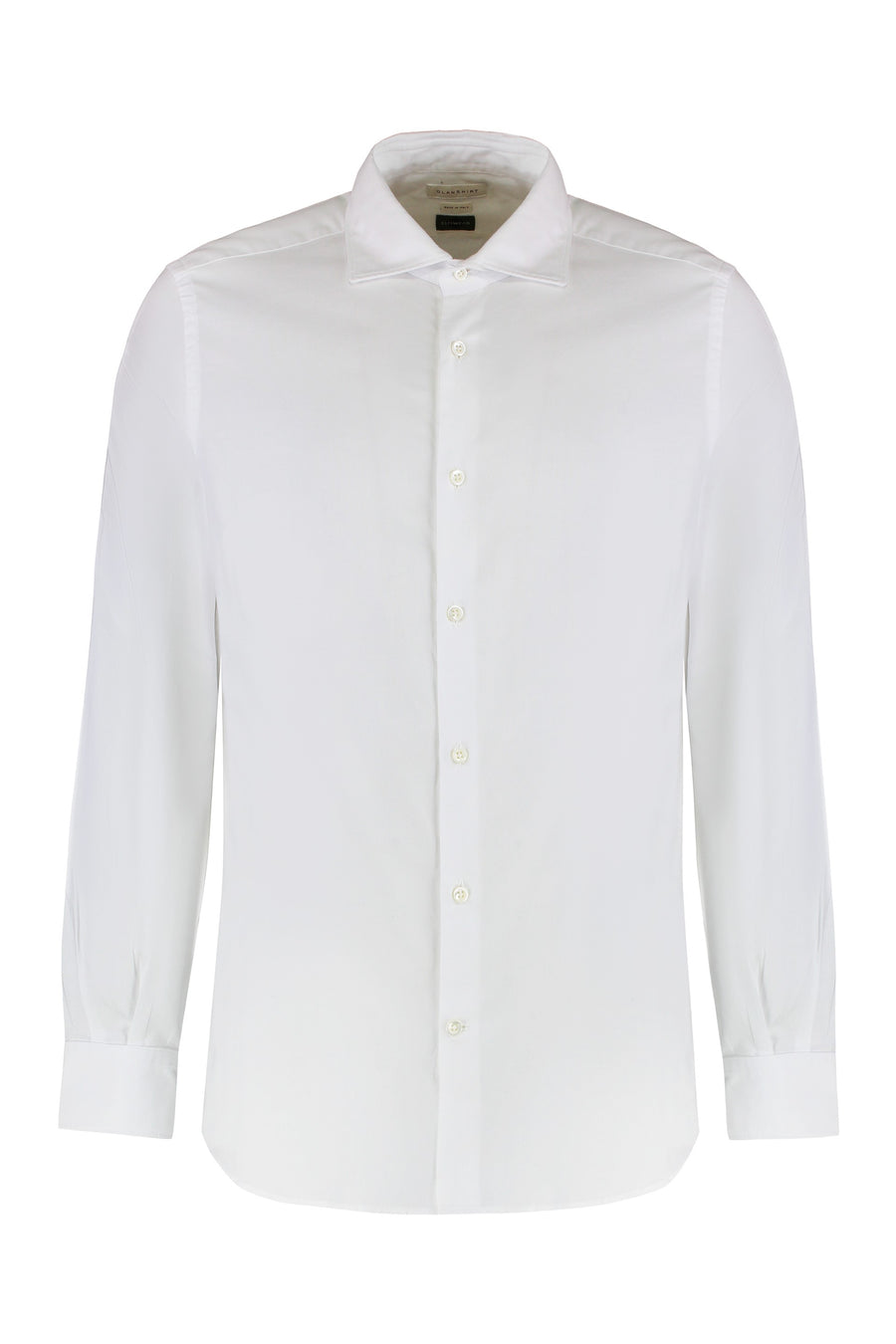 Pique Cotton Long-Sleeved Shirt Optical White
