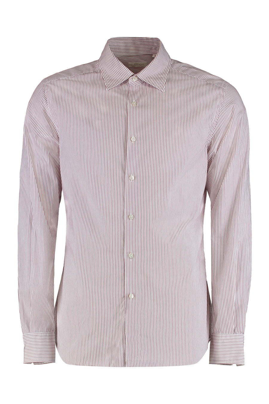 Striped Cotton Shirt Light Red