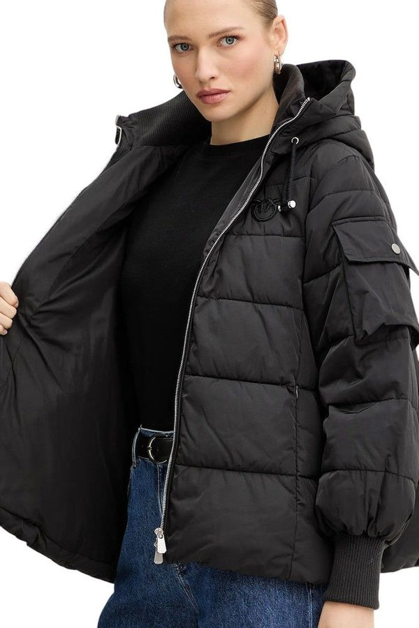 Pinko 100% Polyester down jacket in black