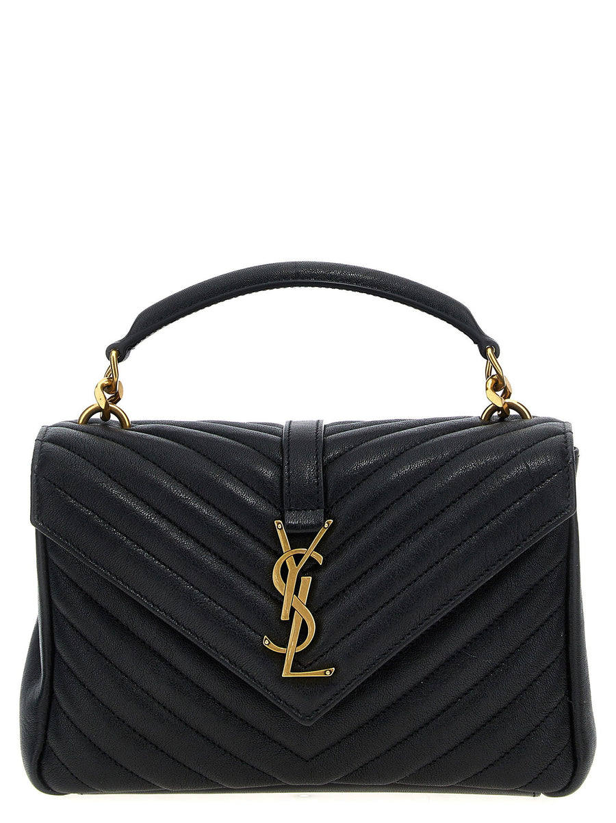 Saint Laurent Quilted Leather Shoulder Bag — Black