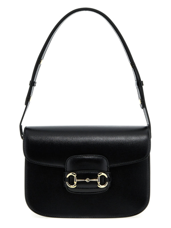 Gucci Horsebit 1955 كتف حقيبة باللون الأسود