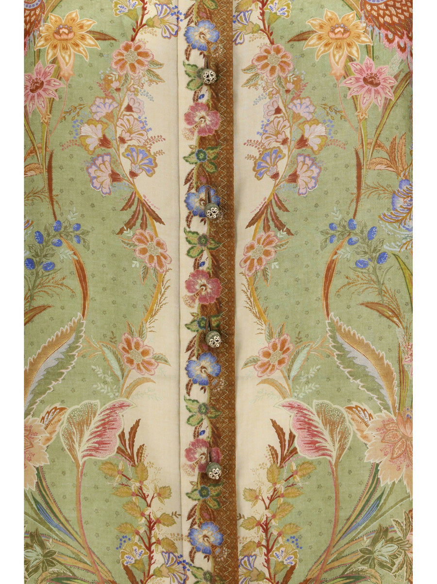 Shirt Indra Khaki Floral Silk Scarf