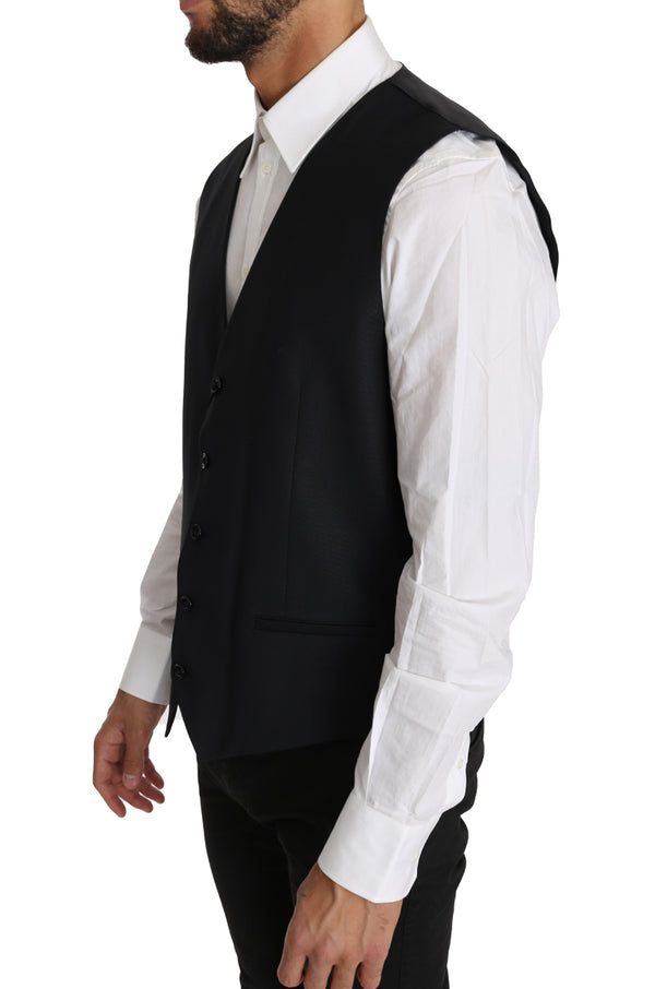 Dolce & Gabbana 88% Wool vest in gray