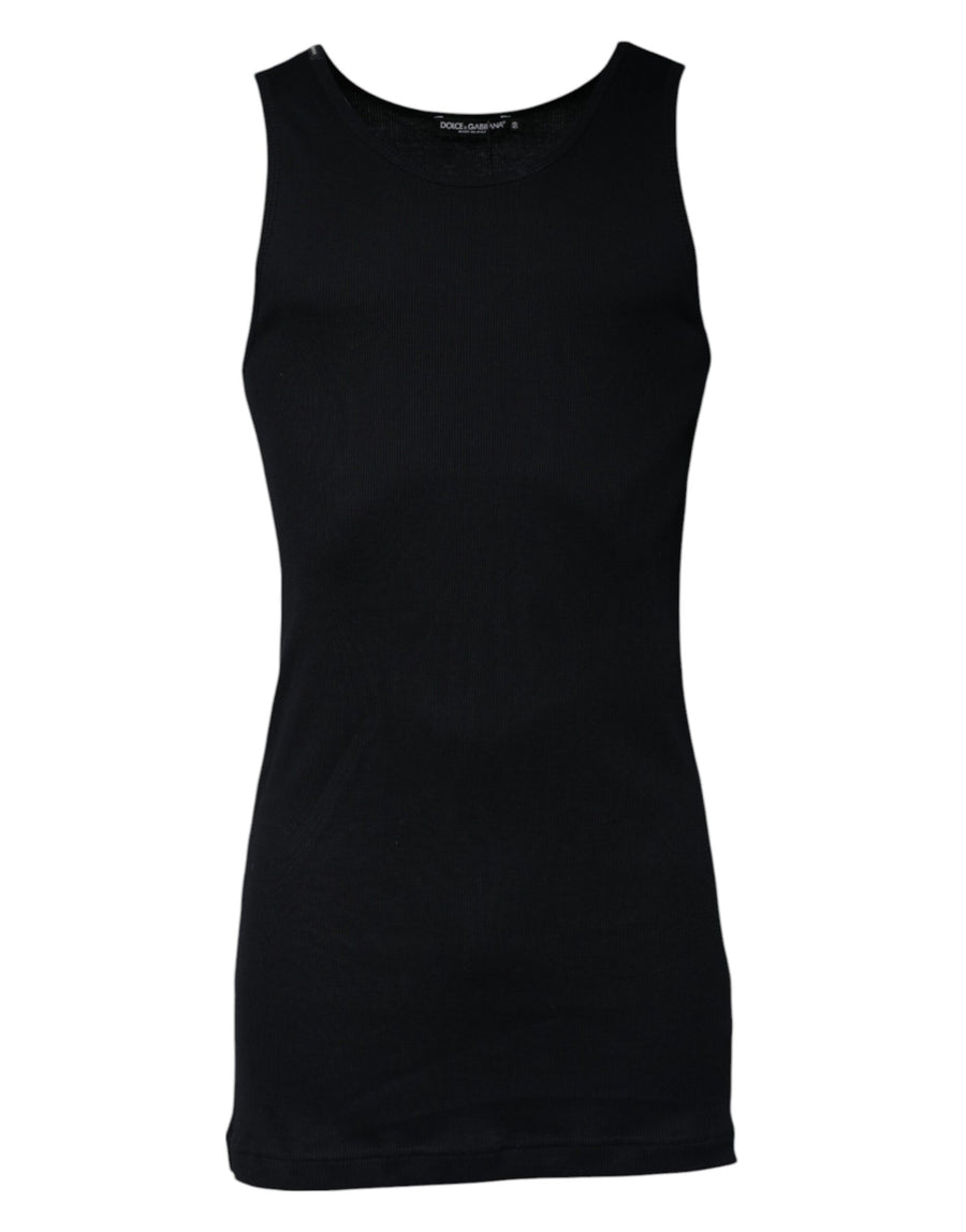 Dolce & Gabbana 100% Cotton tank top in black