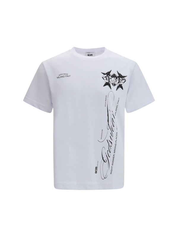 GCDS 100% Cotton t-shirt in white