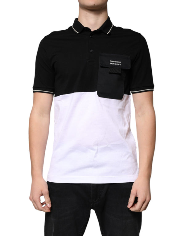 Dolce & Gabbana 100% Cotton polo in black
