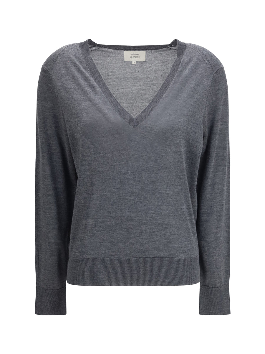 Loulou De Saison 100% Cashmere sweater in gray