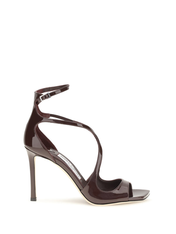 Jimmy Choo 100% Calf Leather Bos Taurus sandal in burgundy