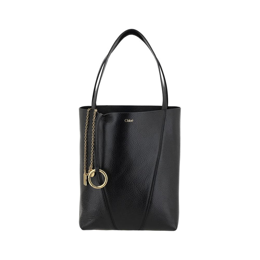 Chloé 100% Calf Leather Bos Taurus shoulder bag in black