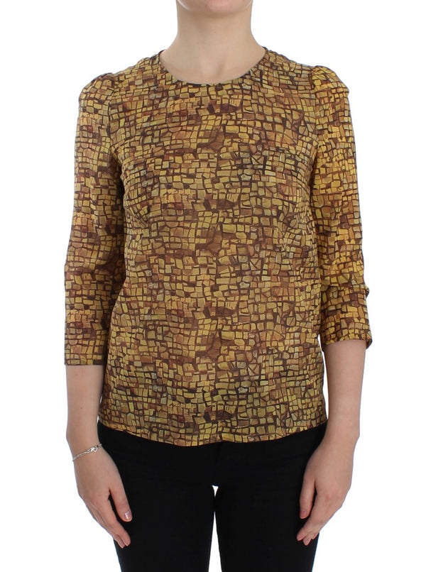 Dolce & Gabbana 93% Silk blouse in yellow
