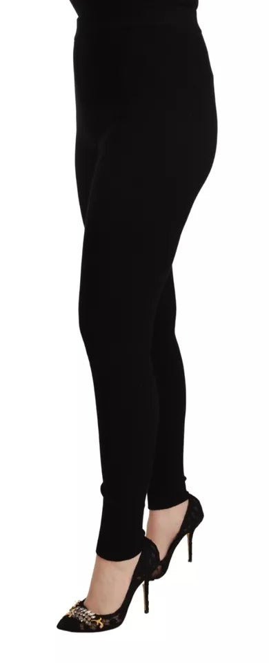 Dolce & Gabbana 100% Wool leggings in black