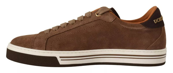 Dolce & Gabbana 100% Leather suede sneaker in brown