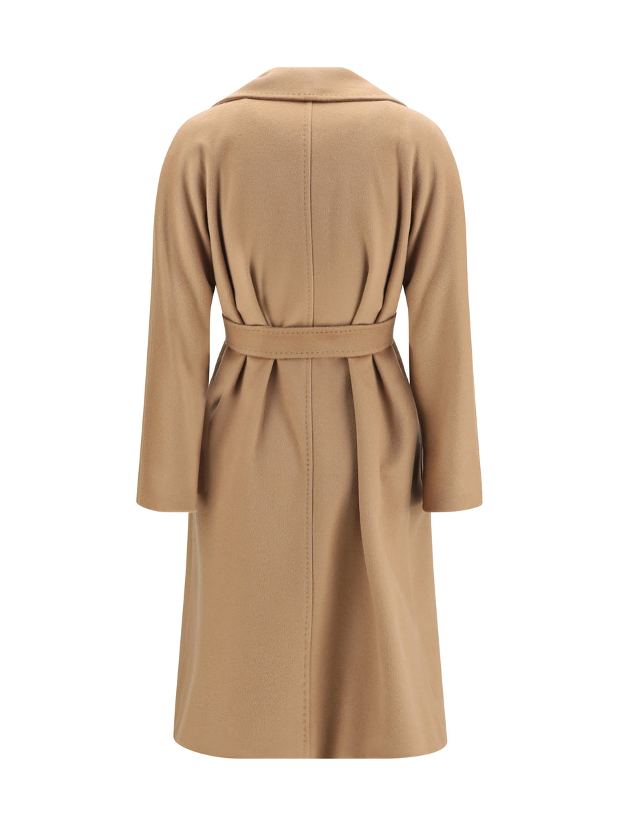 Coat Peak Lapel Camel Fleece Wool (ovis Aries)