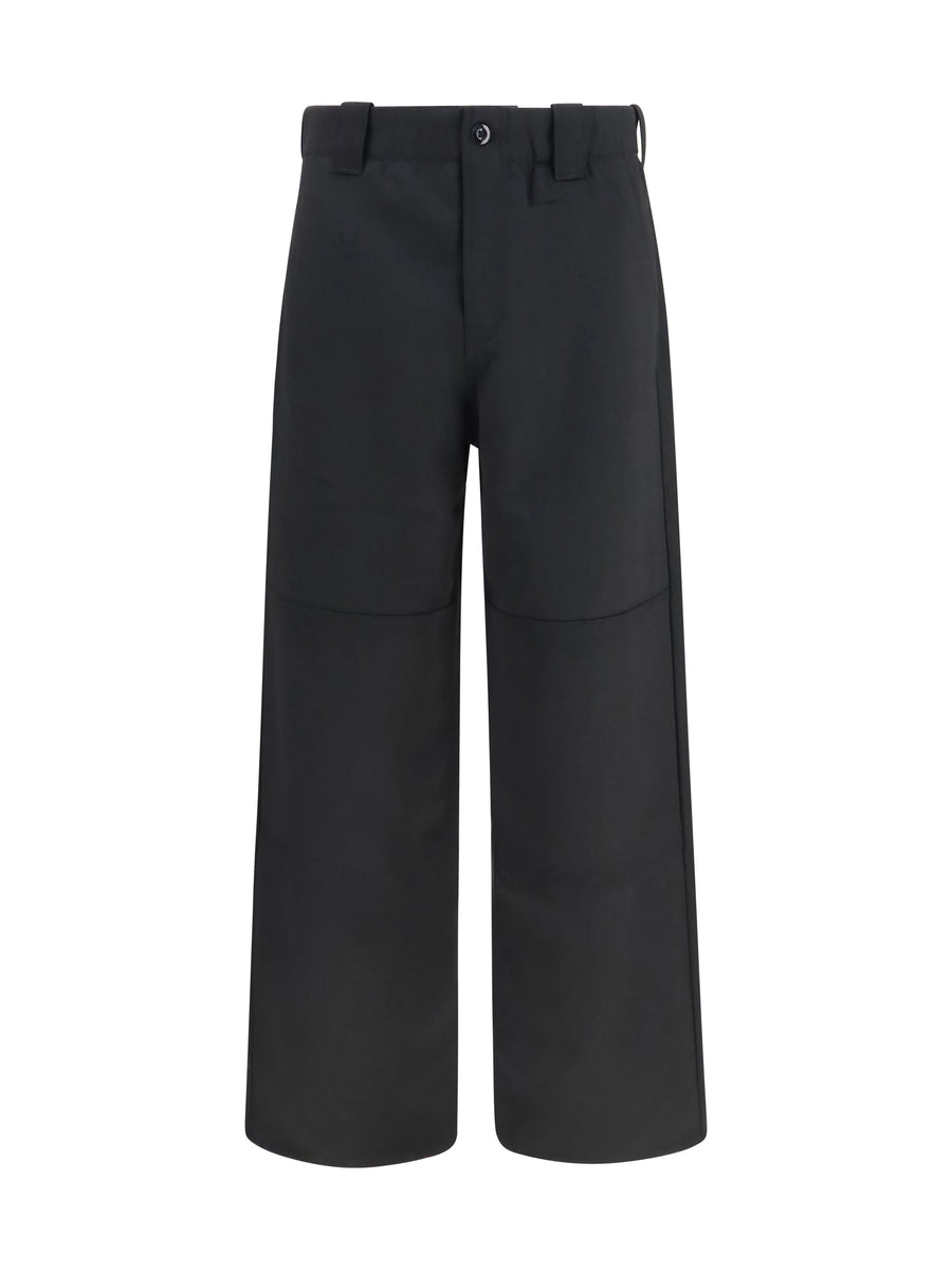 Reinforced Virgin Wool Chino Pants Black Fleece Ovis Aries