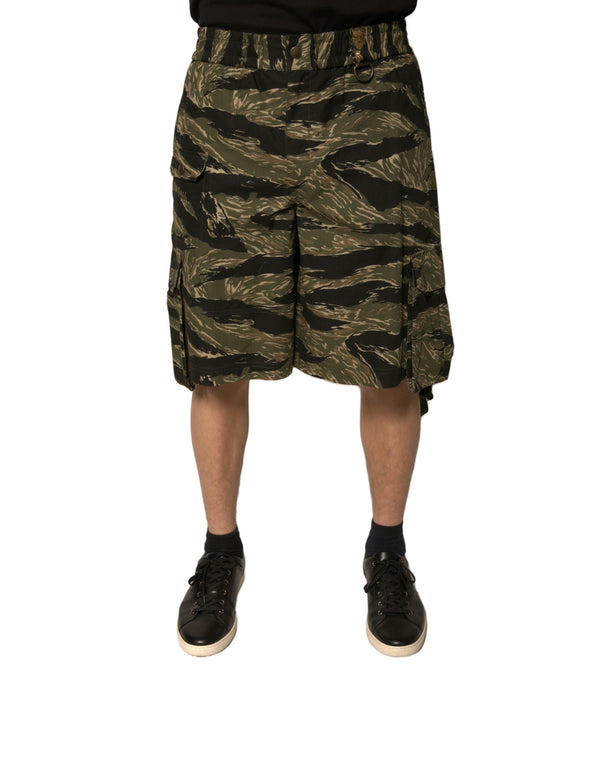 Dolce & Gabbana 90% Cotton 8% Polyester 2% Polyester Film Fiber bermuda shorts in gold