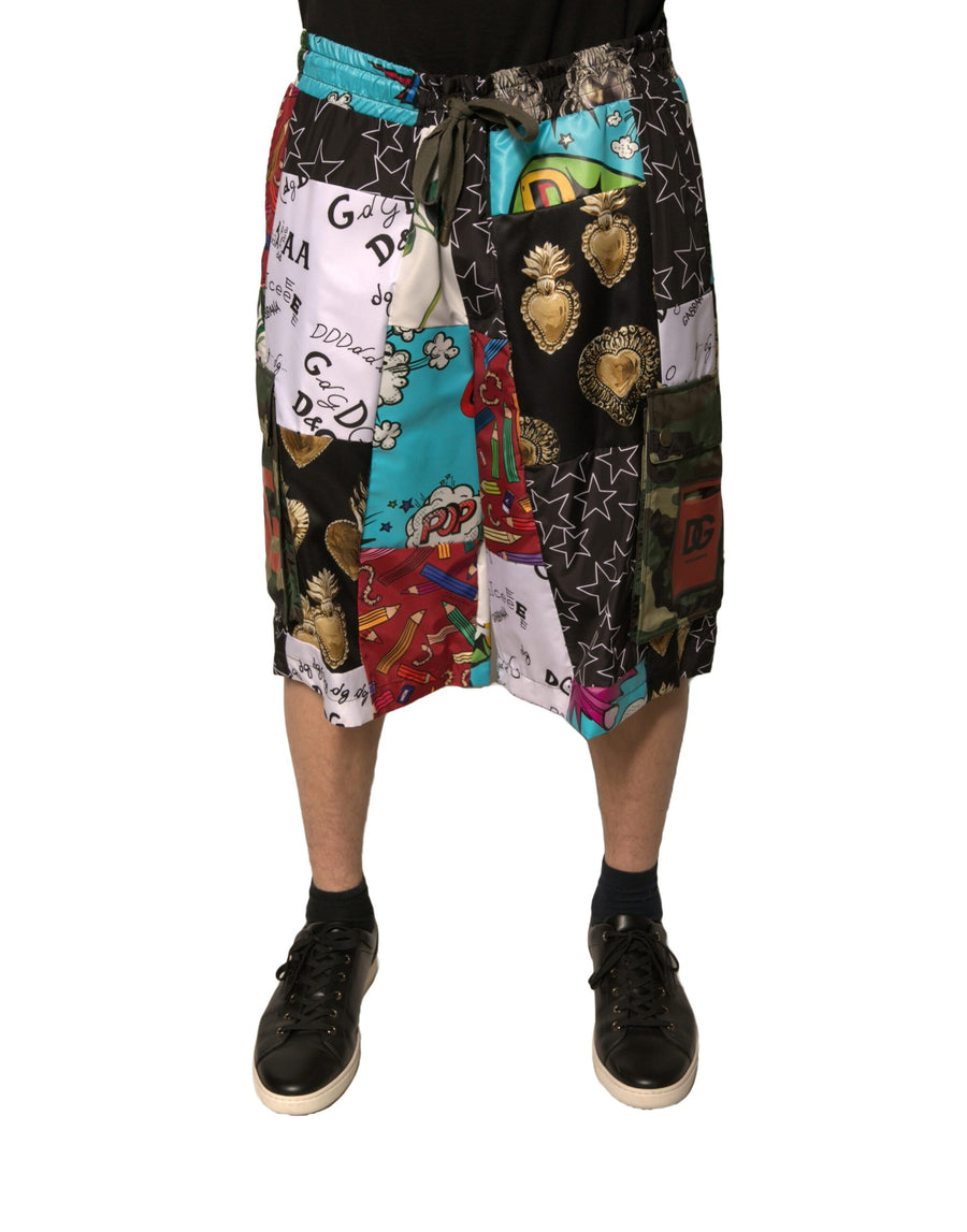 Dolce & Gabbana 95% Polyester bermuda shorts in multicolor